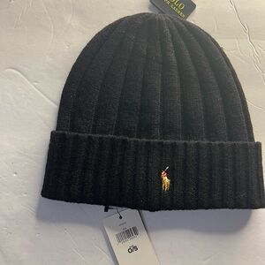 Ralph Lauren Classic Black Knit Hat